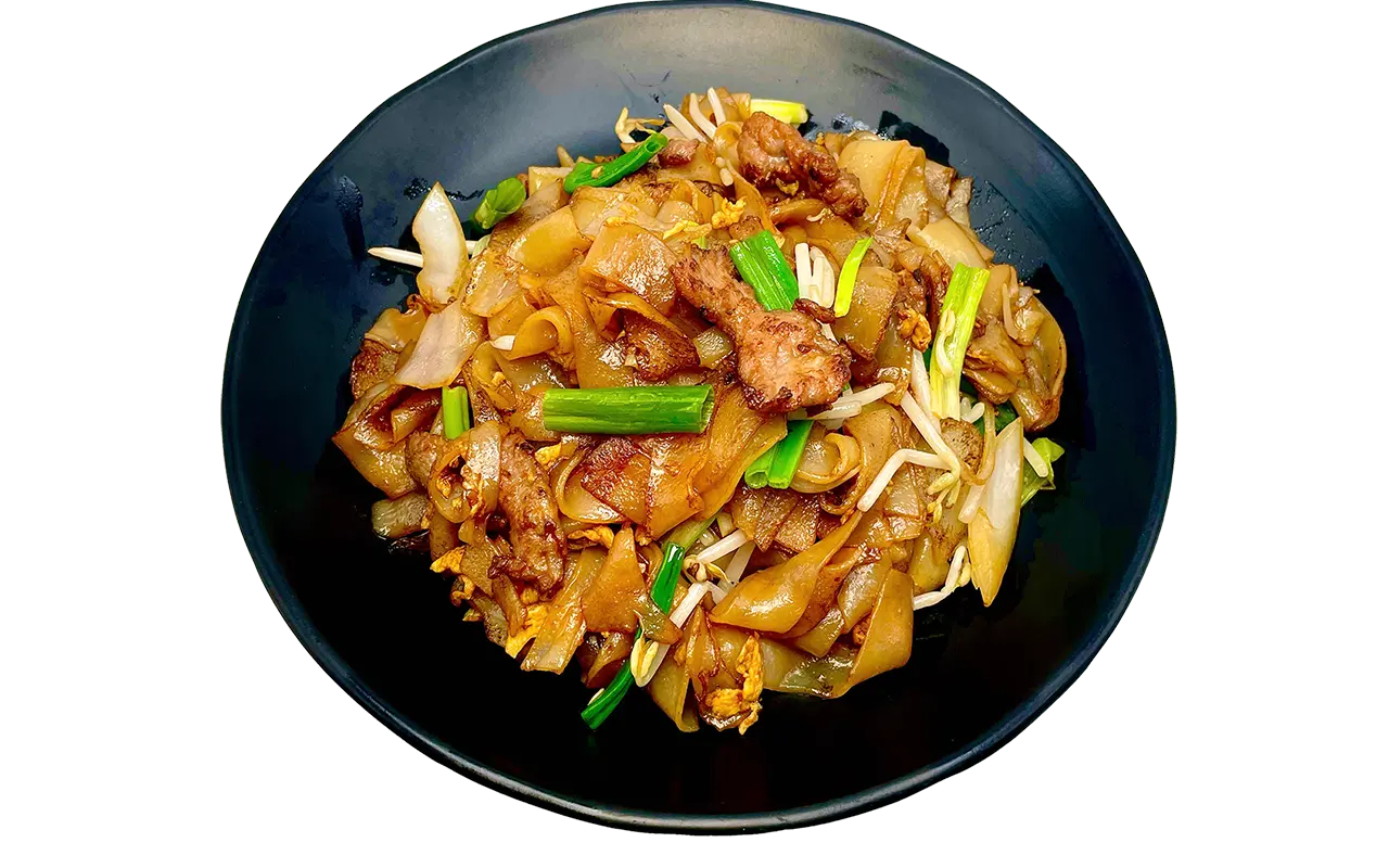Stir-fried beef noodles at E Noodle Chinatown, a Chinese Restaurant in New York